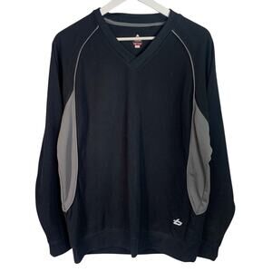 BOLLE Golf Black Thermal Long Sleeve V-neck Pullover Jacket New w tag M-015 Sz M